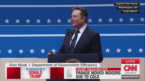 Elon Musk qui fait un salut nazi